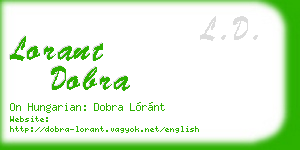 lorant dobra business card